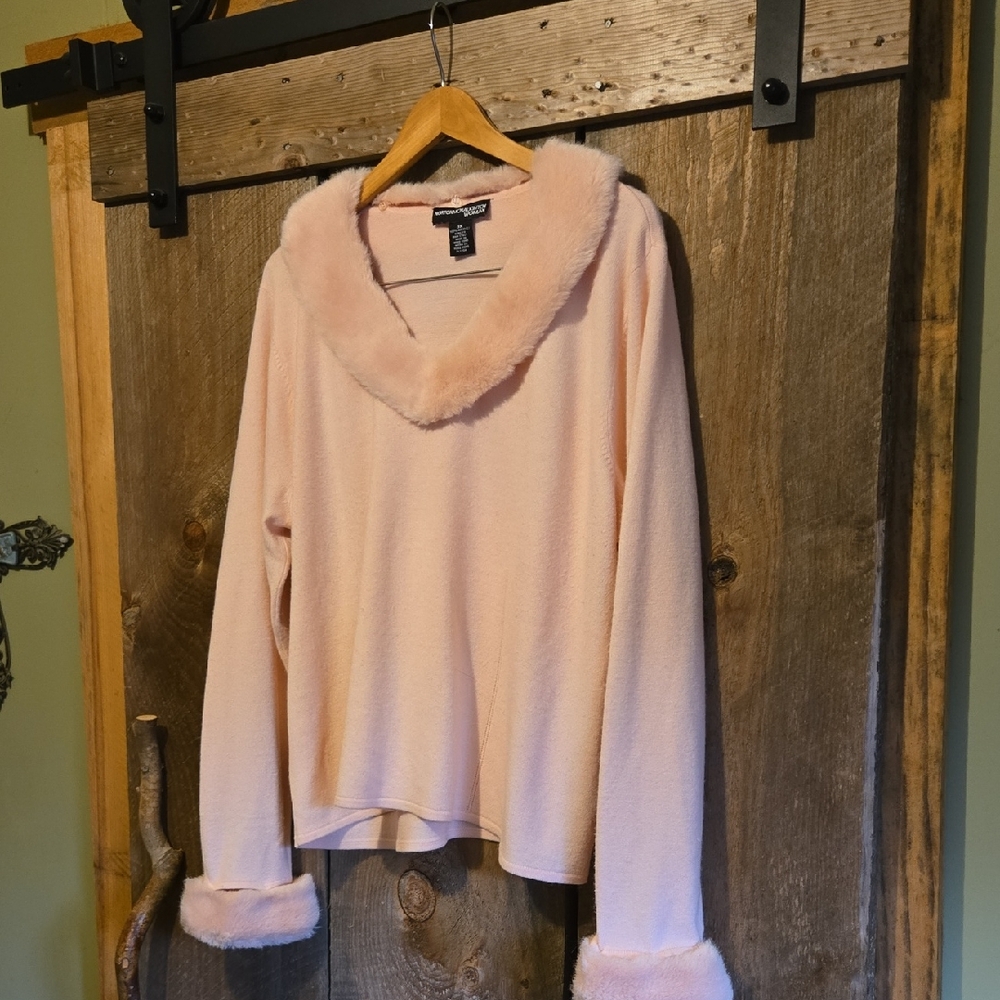 Norton McNaughton Soft Pink Cowl Neck Sweater